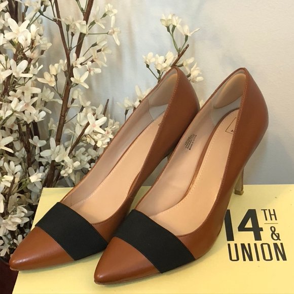 14th & Union Shoes - 14th & Union Nikole Leather Pump Cognac size 8.5M